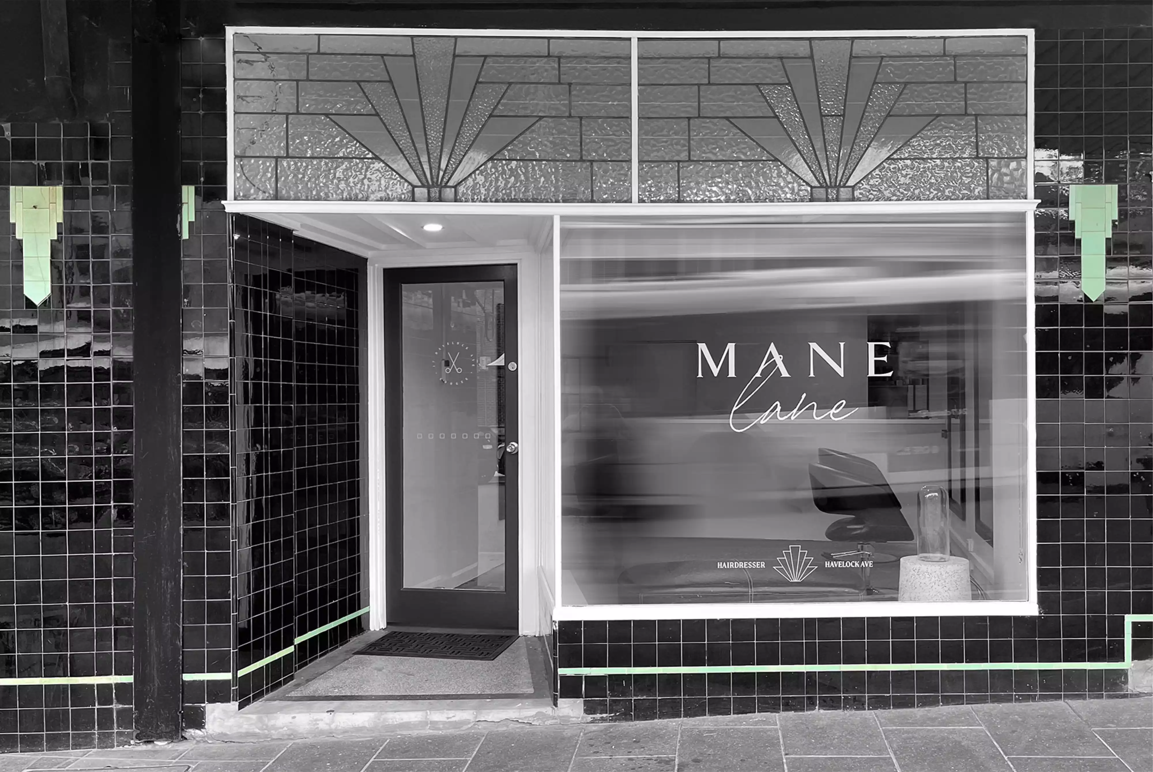 Mane Lane Brand Signage Window decal design