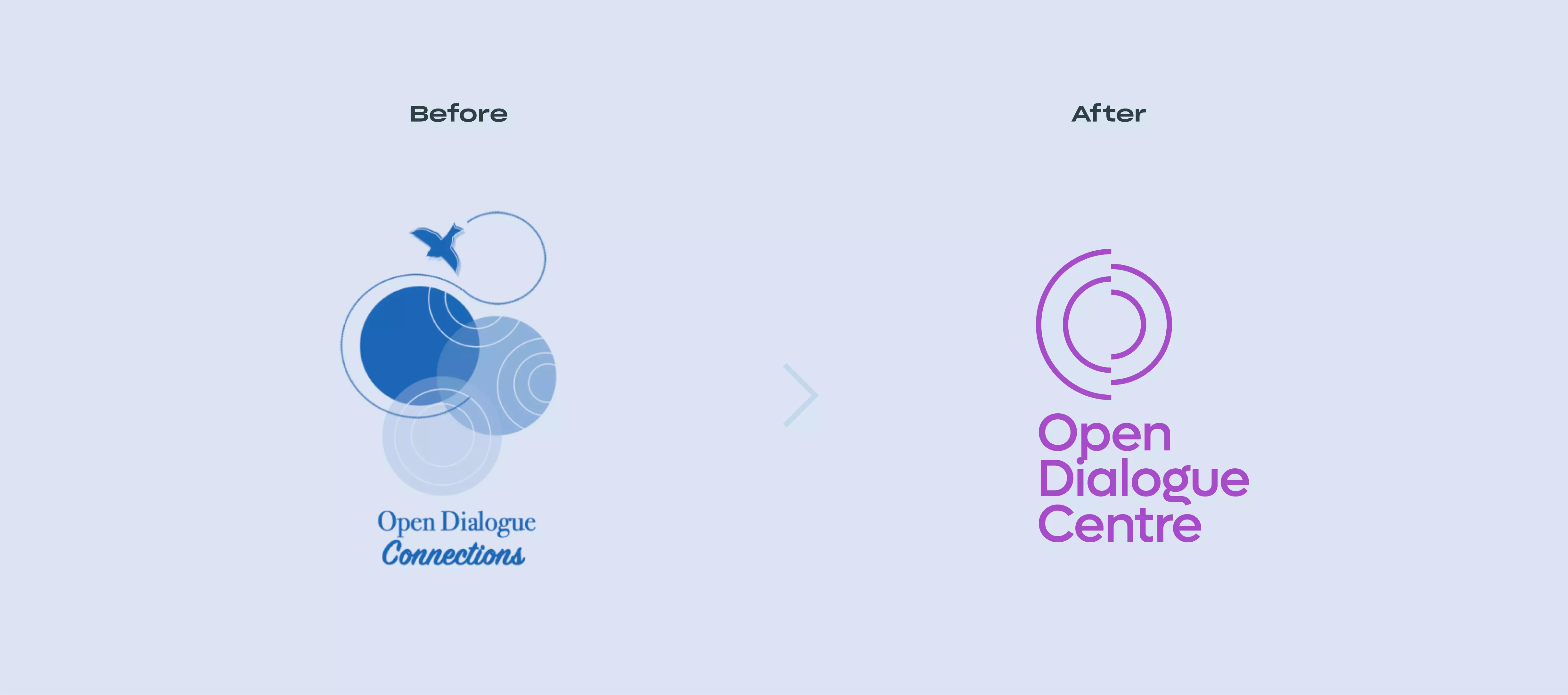 Open Dialogue Centre Branding Before and After